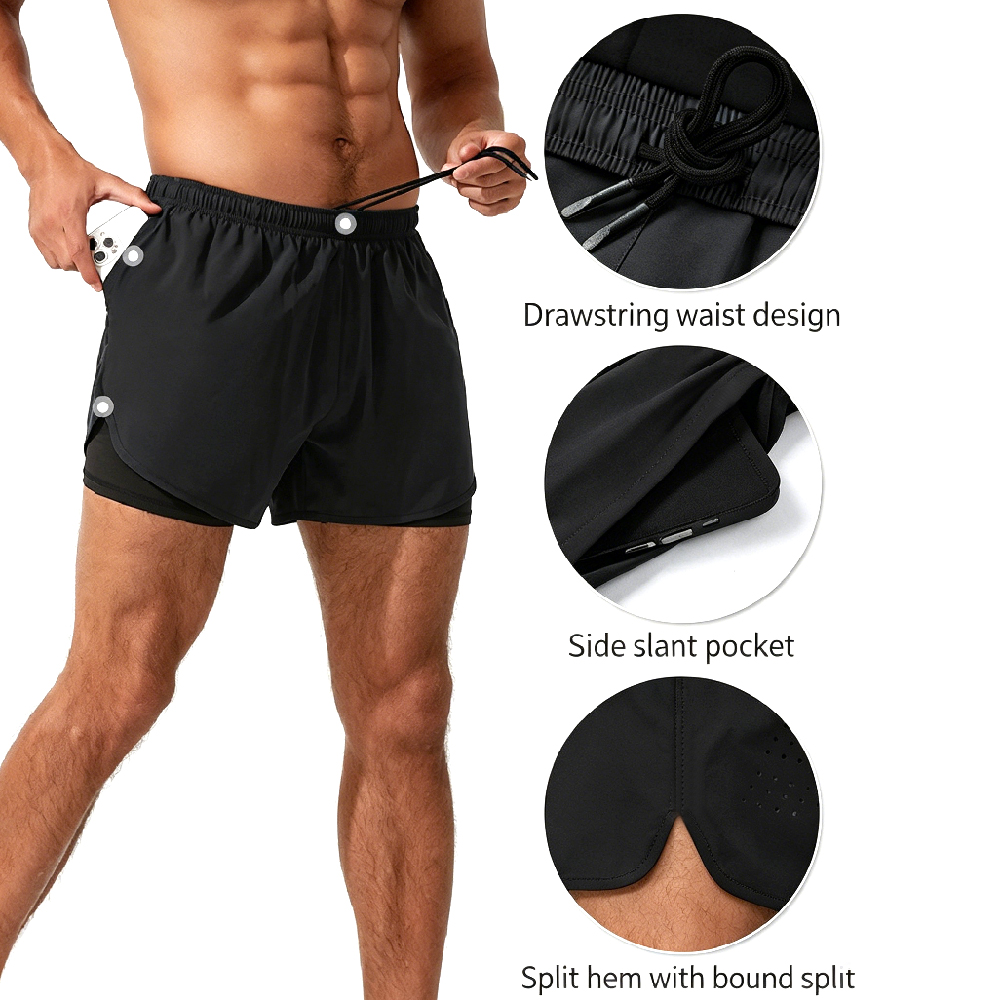 Compression Shorts Athletes - Short de course 2 en 1