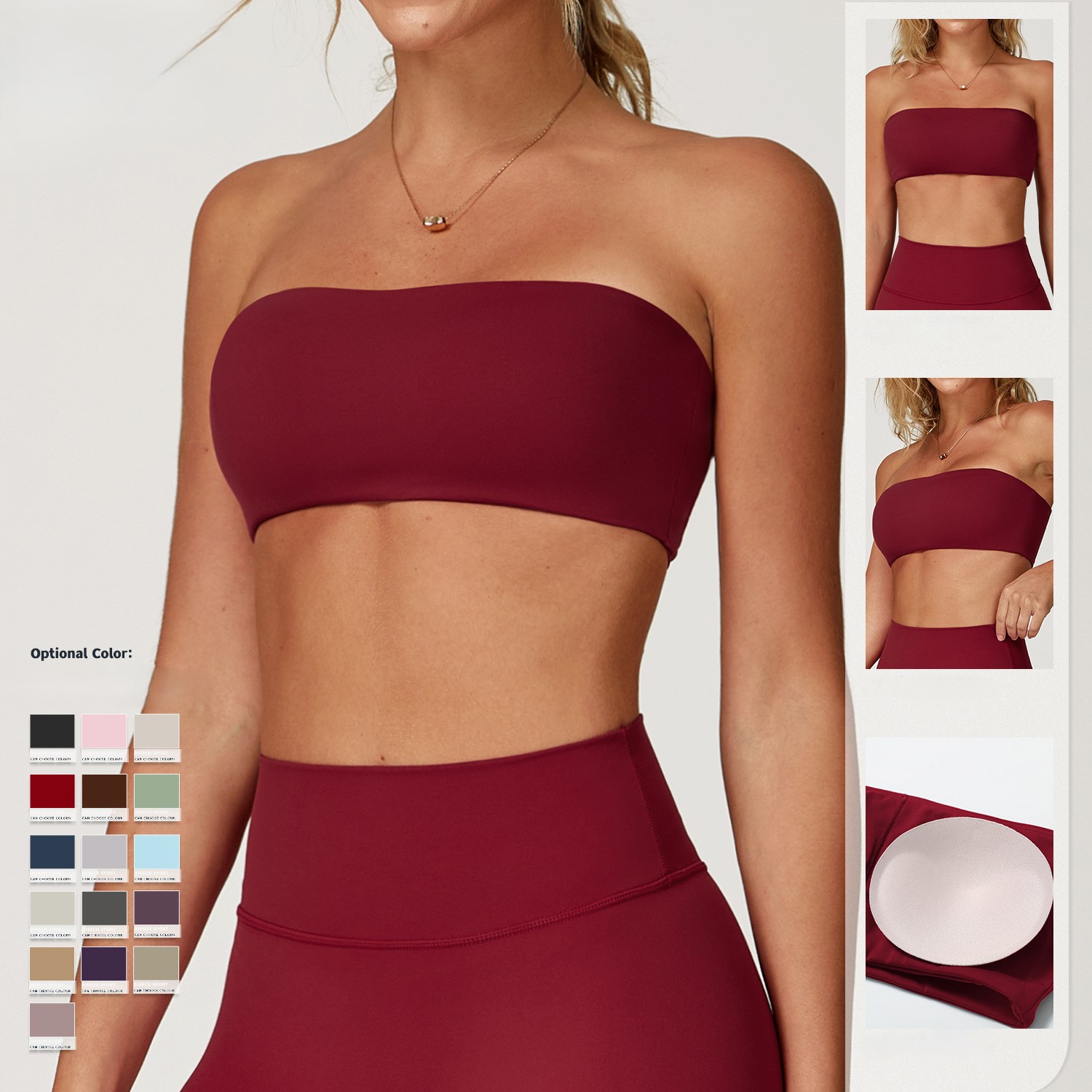 Base Layer Top - Soutien-gorge de sport sans couture effet