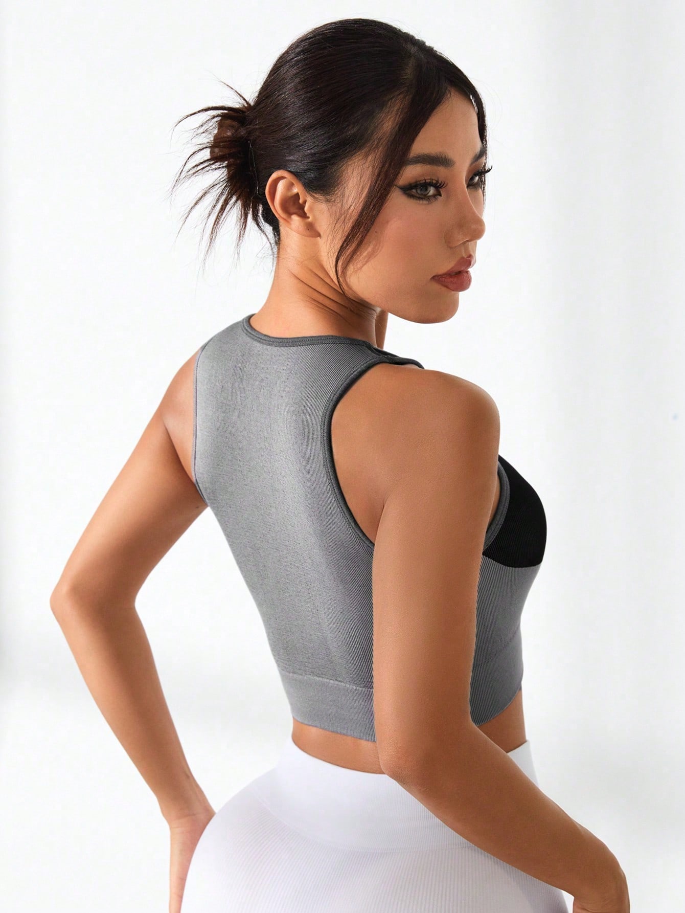 Débardeur court côtelé color b - Tank Top Ribbed avis et prix