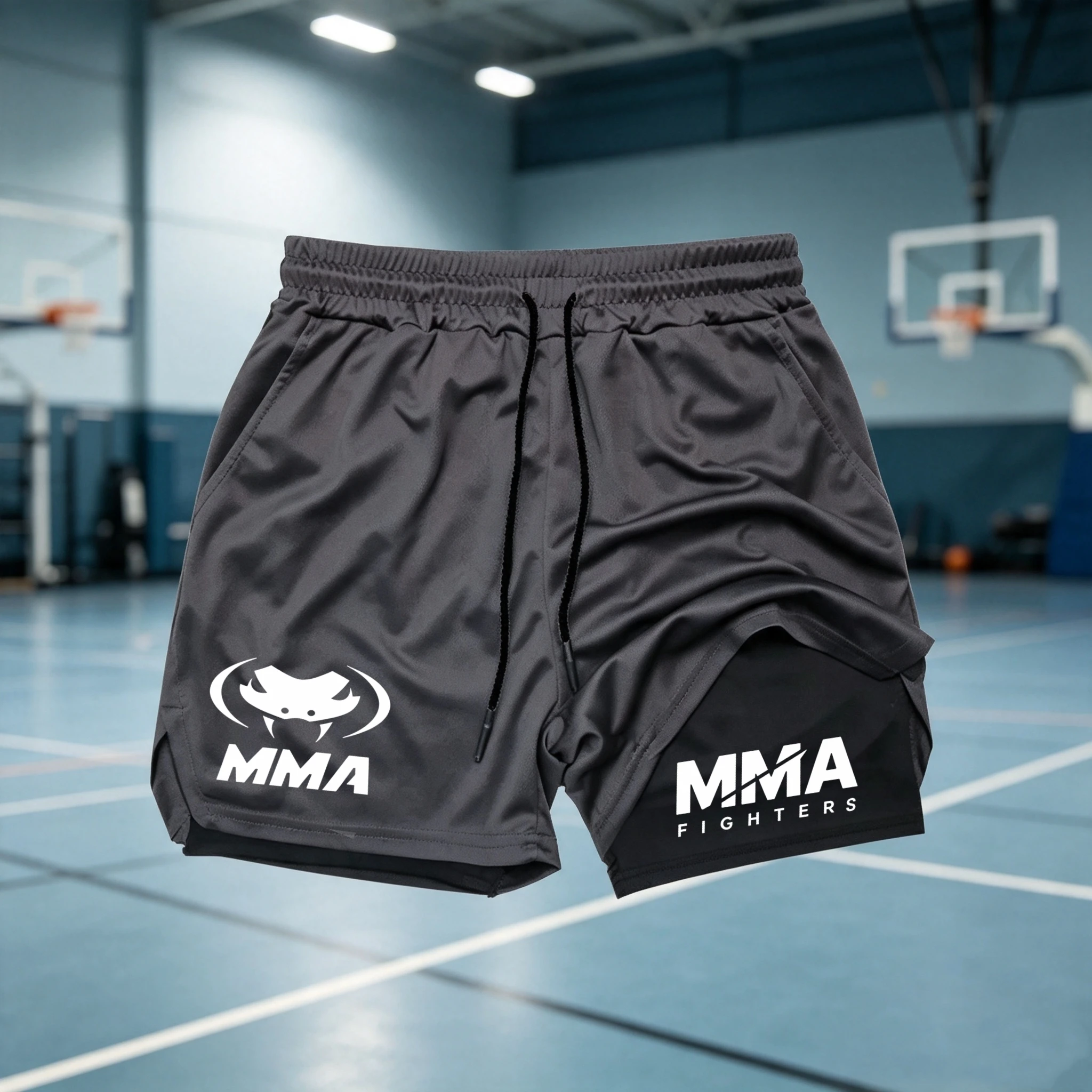 Shorts de combat MMA 2 en 1 po - Compression Shorts Athletes avis et prix